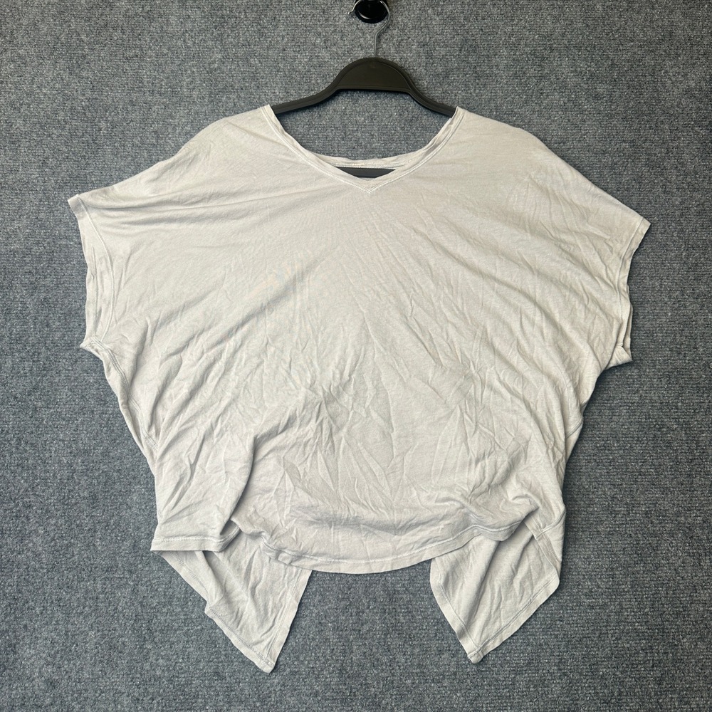 Lululemon Playful Practice Womens 10 Light Grey Yoga Athletic Workout Shirt